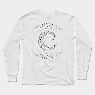 Beautiful Moon Design Long Sleeve T-Shirt